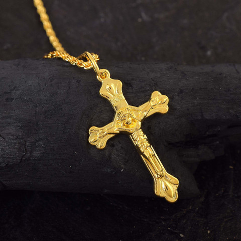 morir Micron Gold Plated Cross Christ Crucifix Cross Jesus