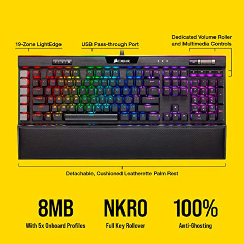 Corsair K95 RGB Platinum XT MX Blue Wired USB Standard Gaming