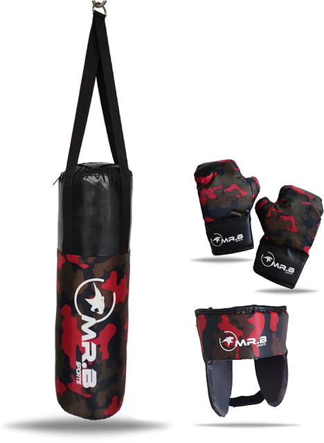 SPORTS Kids Boxing Kit Set, Filled Punching Bag, Gloves and