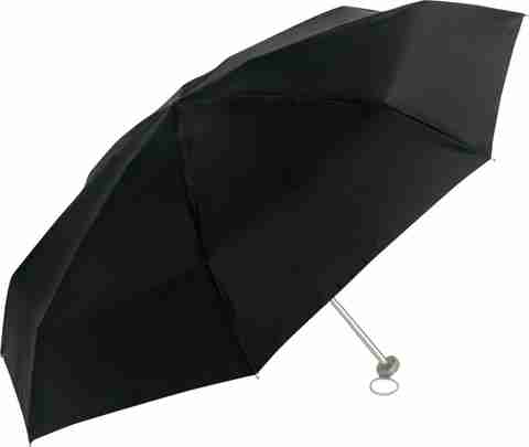 Popy Nano Solid Color Black with Silver Coating and Case Umbrella
