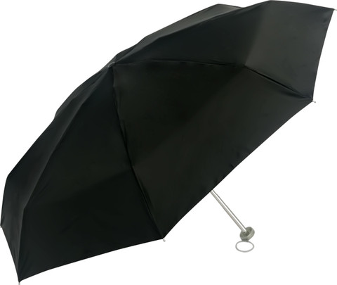 Popy Nano Solid Color Black with Silver Coating and Case Umbrella