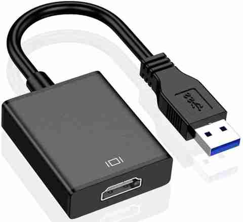 microware USB to HDMI Adapter HD 1080P Video Cable Converter