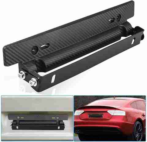 LIFθSE／LIFθSE plate 01 AutoRight Black-Carbon Fiber Adjustable Rotating Number Plate Auto