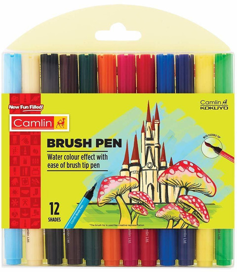 Camlin Sketch Brush Tip Nib Sketch Pens 12 Camlin Sketch Brush Tip Nib  Sketch Pens Nib Sketch Pen