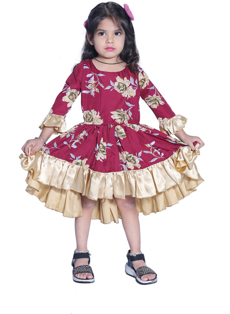 Wow princess Girls Midi/Knee Length Festive/Wedding Dress Price in India -  Buy Wow princess Girls Midi/Knee Length Festive/Wedding Dress online at  Flipkart.com