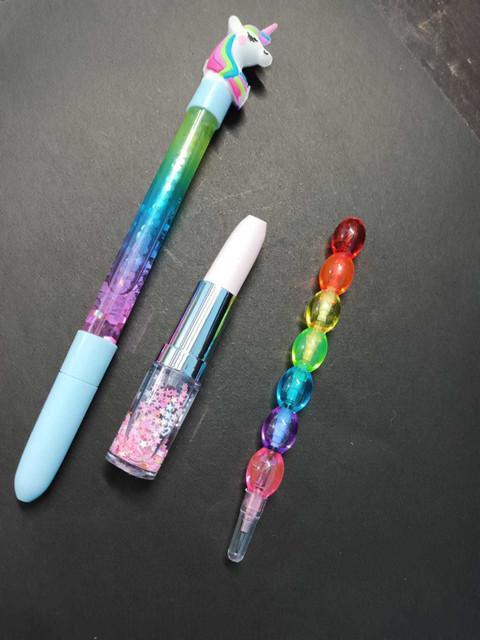 mayureshcollection Unicorn Glitter water blue gel pen,