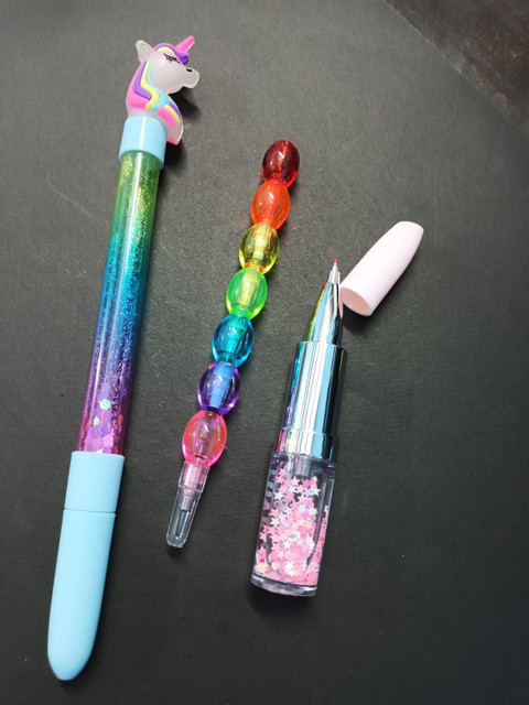 mayureshcollection Unicorn Glitter water blue gel pen,