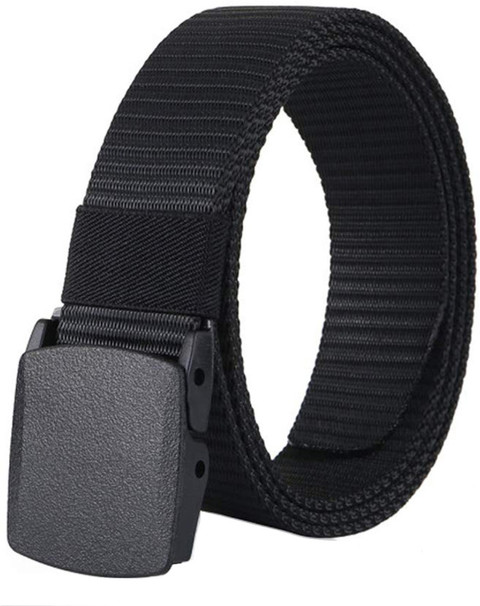 ZORO Men Casual Black Nylon Belt 49-BLACK Price in India