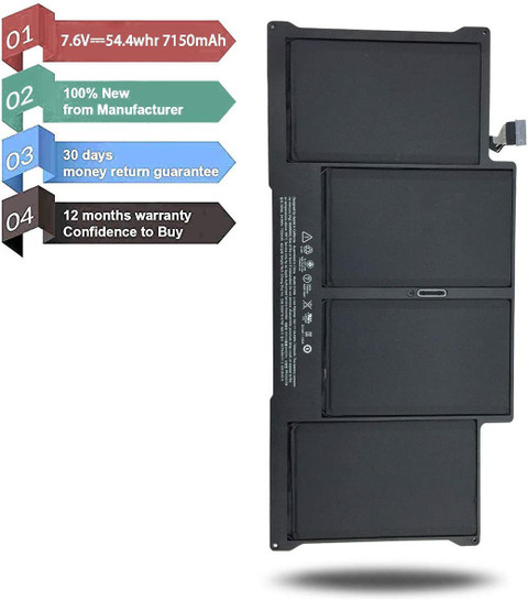 MACKTECH Laptop Battery Replacement for MacBook Air 13 inch 4 Cell