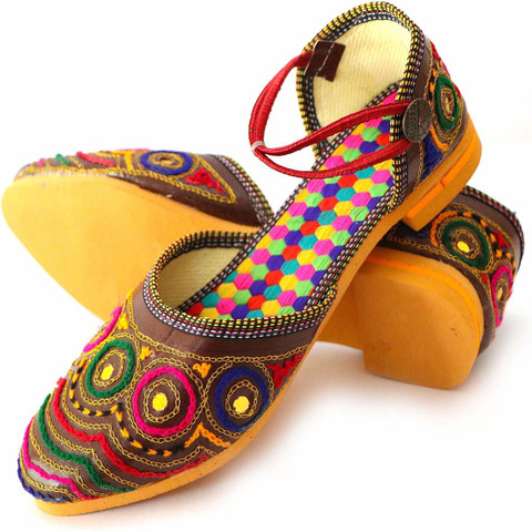 ASIDEA kolhapuri slippers multicolor jutti for women girls Jutis For  Women