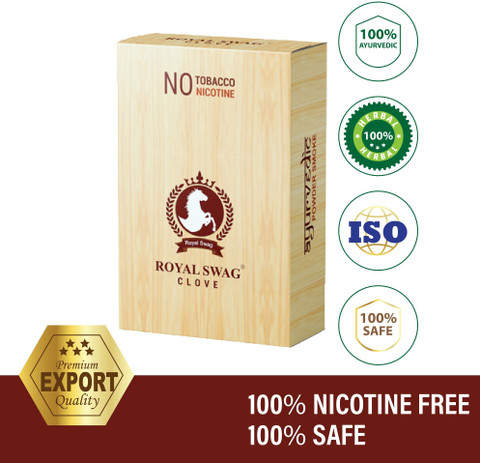 ROYAL SWAG Ayurvedic Cigarette Nicotine and Tobacco Free Combo -15 Stick  with Shot (Frutta, Clove and Mint- Each 5) Smoking Cessations Price in  India