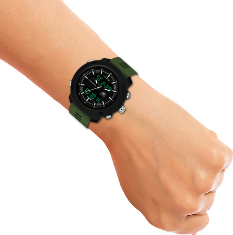 Reborn 9064_DUAL_TIME_GREEN Sport Analog Analog-Digital Watch
