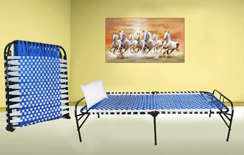 Beds Magic Folding beds for Sleeping, Guest Bed, Portable Folding Bed,  niwar Bed, Sleep Bed Metal Single Bed