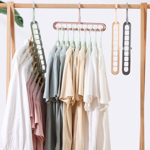 Berrico Hole Space Saving Cloth Hanger, 360 Degree Rotation Smart Closet  Organizer Plastic Shirt Pack of Hangers For Shirt - Main Image