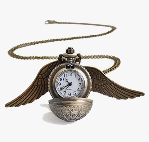 Mubco Harry Potter Golden Snitch Ball Pendant Pocket Watch |Quartz