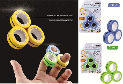 Magni Rings cartpanda Pack of 3 Magnetic Rings Toys Magical Finger Spinning Toy ...