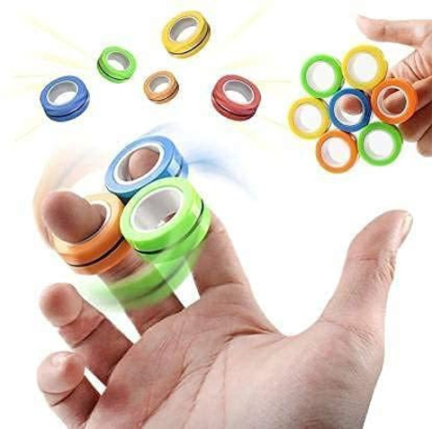 cartpanda Fidget Ring Toy for Kids, Anti Stress Finger Rings
