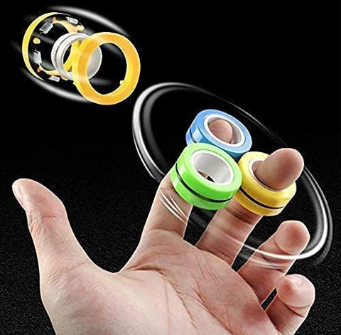 cartpanda Fidget Ring Toy for Kids, Anti Stress Finger Rings