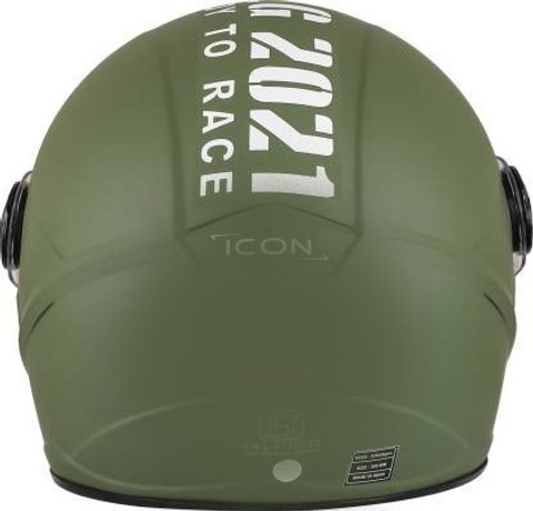 HEAVEN Half Face ISI Marked 100% ABS Unbreakable Visor Motorbike  Helmet(Dark Green) Motorbike Helmet