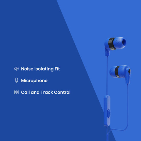 Skullcandy Ink'd Plus Wired Earbuds,Microphone, Works with