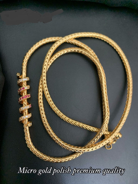 PBM CREATIONS Gold Covering pon mogappu chain for Womens and