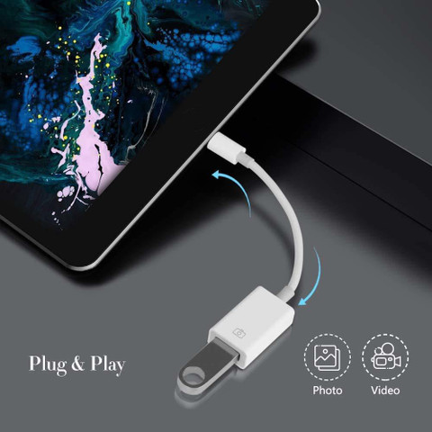 FASTX Lightning Cable A m Lightning OTG Adapter Lightning to USB  Camera Adapter Data Sync Cable for iPhone