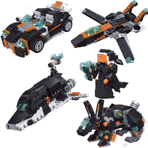 RVM Toys 34 in Building Blocks Set 256Pcs Car Robot Plane Brick