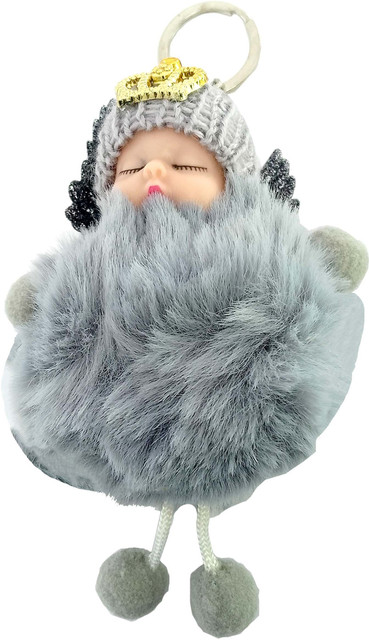 ShubhKraft Pompom Rabbit Fur Doll Keychain For Girls Return Gift