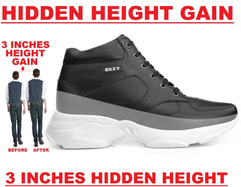 BXXY Inch Hidden Height Increasing Casual Outdoor Sneakers Boots  For Men