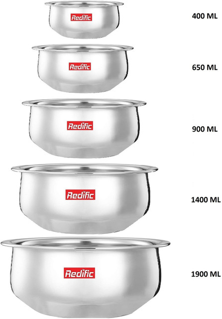 Redific Stainless Steel Serving Bowl Steel Bowl Set Bowl Pcs