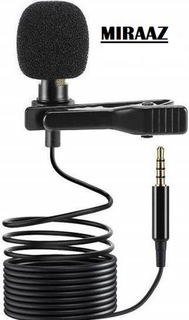 Miraaz High Quality Clip Microphone For CALLER Mike for  Voice Recording Lapel Mic Mobile, PC, Laptop, Android Smartphones, DSLR 