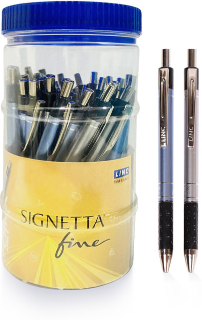 Linc Signetta Fine Retractable Ball Pen Jar Fast Flowing