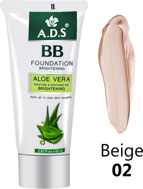 ads Aloe Vera BB Brightening Foundation (shade 02) with Moisture & Sooting  Gel Foundation - Price in India, Buy ads Aloe Vera BB Brightening  Foundation (shade 02) with Moisture & Sooting Gel