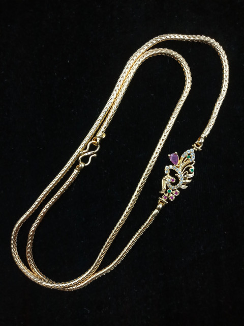 PBM CREATIONS Gold Plated Covering Mop/Mugappu/Mogappu Saradu