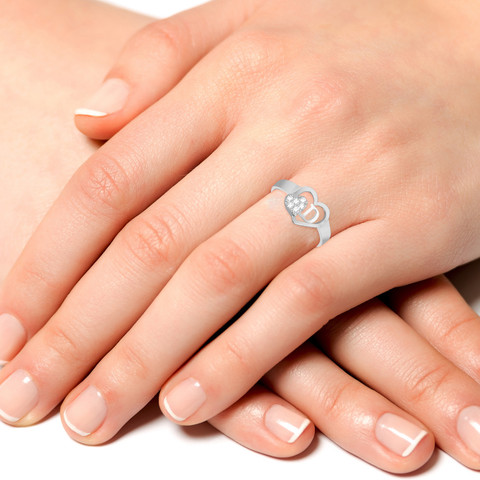 Miami Stainless Steel Diamond, Cubic Zirconia, Zircon Rhodium