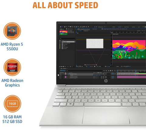 HP Pavilion AMD Ryzen 5 Hexa Core 5500U - (8 GB/512 GB SSD