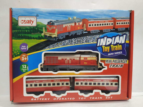 centy MINI PASSENGER TOY TRAIN RED (ENGINE SIZE 15CM)