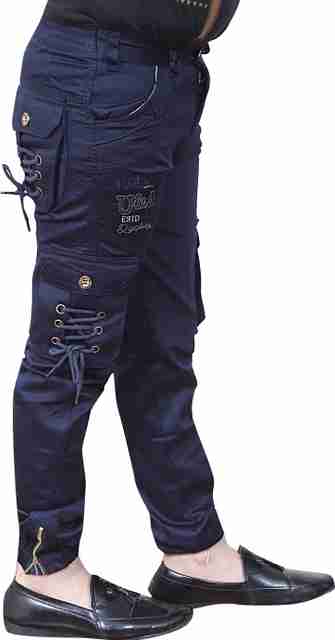 Farlucci Six Pocket-Stylish Pants/Jogger Jeans Navy Blue color