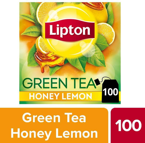Lipton GREEN TEA HONEY LEMON 100 BAGS X Black Tea Bags Box