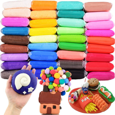 Little's Cry Air Dry Clay For Kids DIY Ultra Light Modeling Bouncing Clay  (Clay Set 36pc)