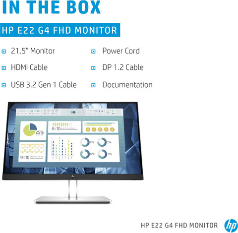 HP 54.61 cm (22 Inch) Full HD LED Backlit IPS Panel with Eye Ease