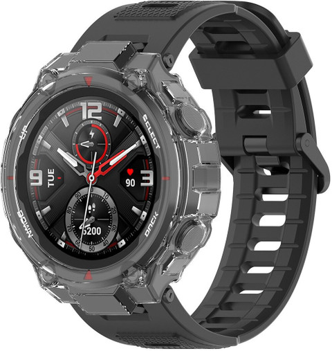 VOLMERE Front and Back Screen Guard for Amazfit T Rex/Amazfit T-Rex Pro  Soft Flexible TPU Case