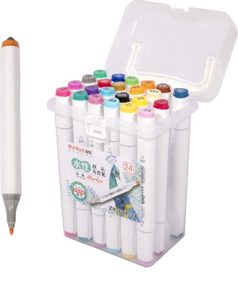PEACORA Alcohol Marker Pen Set Fine::Broad Nib Sketch Pens