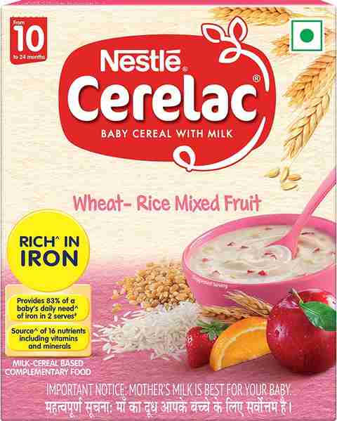 Nestle Cerelac Wheat-Rice Mixed Fruit (Stage 3) Cereal