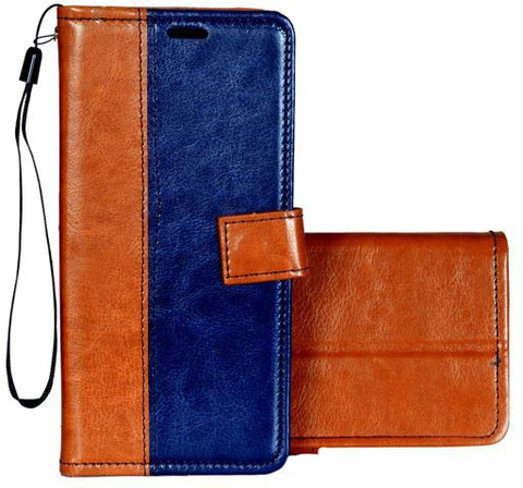 ClickAway Flip Cover for Realme X7 Max 256GB|Genuine Leather with Viewing  Stand|(Antique Double Shade)