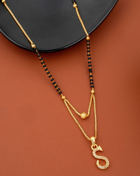 jewel STORE S LETTER DIAMOND MANGALSUTRA Alloy Mangalsutra Price