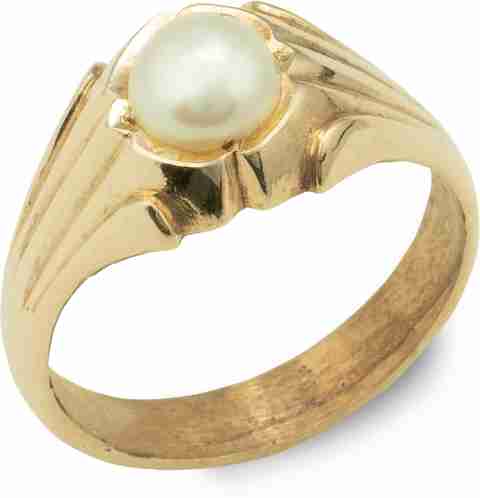 Naveen metal works Panchaloha/Impon Pearl/Muthu stone ring for Men