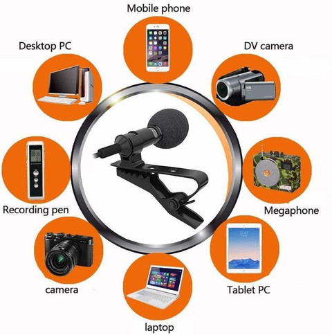 Viraan Gorilla Tripod Collar Mic With Selfie Remote& Holder Clip for  DSLR, Cameras Tripod