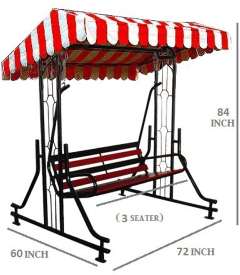 Kaushalendra Outdoor Swing For Adults With Canopy Seater Iron