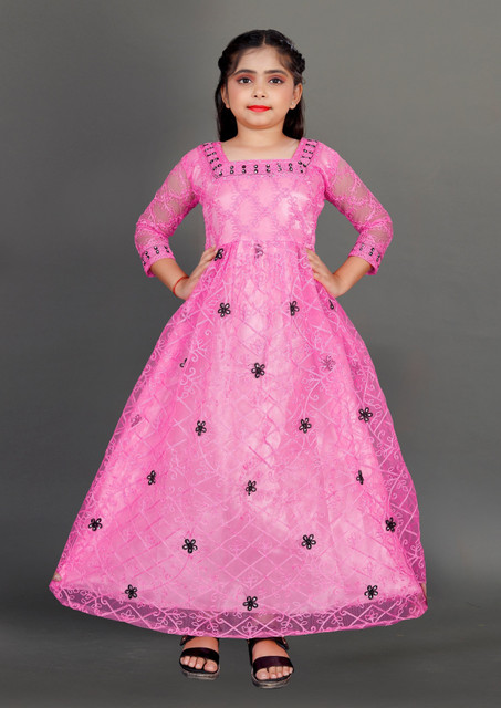 Aika Girls Maxi/Full Length Festive/Wedding Dress Price in India